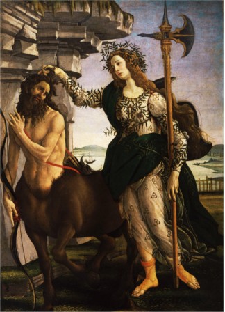 Pallas Or Minerva And The Centaur C.1480 - Sandro Botticelli painting on canvas
